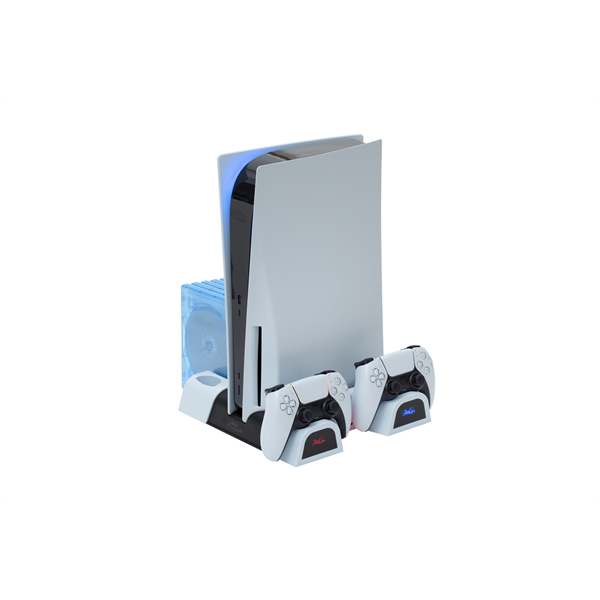 FroggieX Cooling Charging Stand & Storage PS5 konzol hűtő + dual töltőállomás + lemez tartó