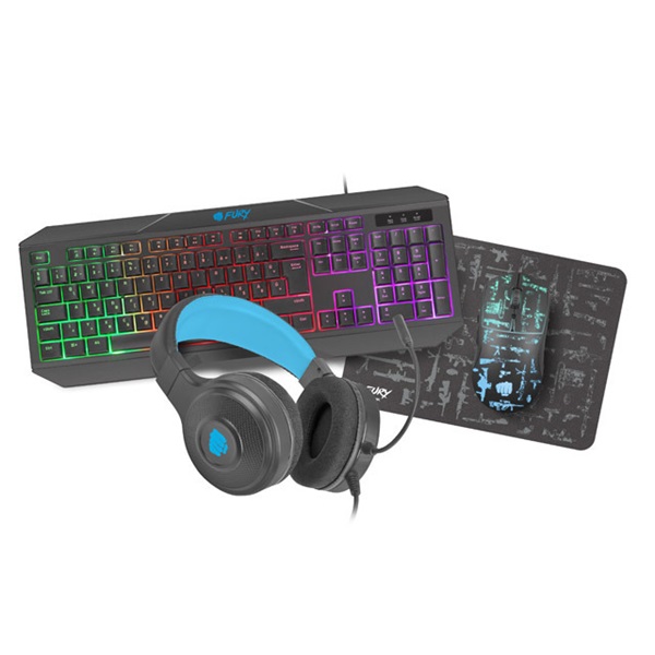 Fury THUNDERSTREAK 4IN1 COMBO szett 3.0 bill.+egér+fejhallg.+egérpad