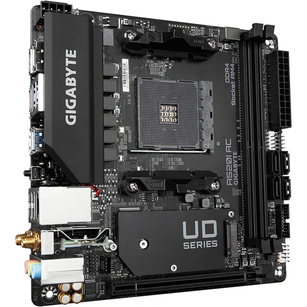 GIGABYTE Alaplap AM4 A520I AC AMD A520, mini-ITX