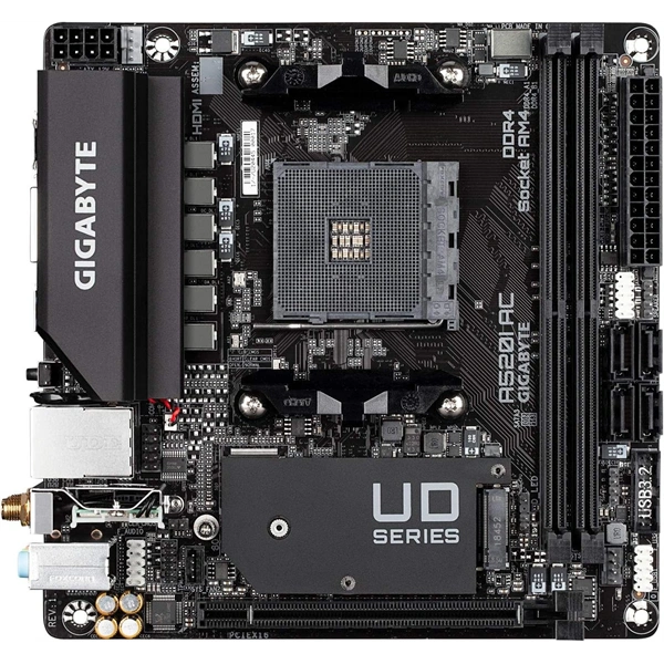 GIGABYTE Alaplap AM4 A520I AC AMD A520, mini-ITX
