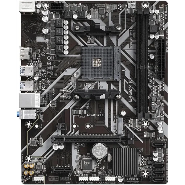 GIGABYTE Alaplap AM4 B450M K AMD B450, mATX
