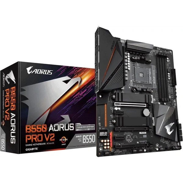 GIGABYTE Alaplap AM4 B550 AORUS PRO V2 AMD B550, ATX