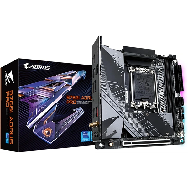 GIGABYTE Alaplap S1700 B760I AORUS PRO INTEL B760, mini-ITX
