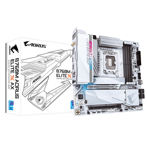 GIGABYTE Alaplap S1700 B760M AORUS ELITE X AX INTEL B760, mATX