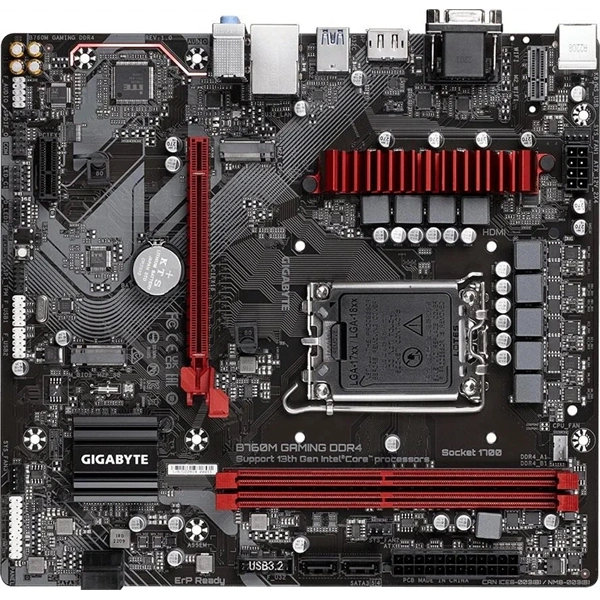 GIGABYTE Alaplap S1700 B760M GAMING DDR4 INTEL B760, mATX