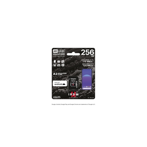 GOODRAM Memóriakártya MicroSDXC 256GB UHS-I U3 V30 + adapter, IRDM