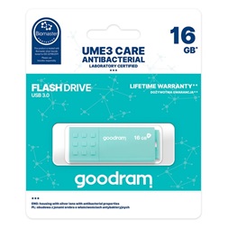 GOODRAM Pendrive 16GB, UME3 CARE USB 3.1, (Antibakteriális ház)