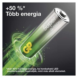 GP B0161M Super AA 12db + AAA 12db akáli elem + ventilátor