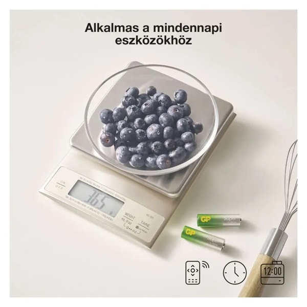 GP B0161M Super AA 12db + AAA 12db akáli elem + ventilátor