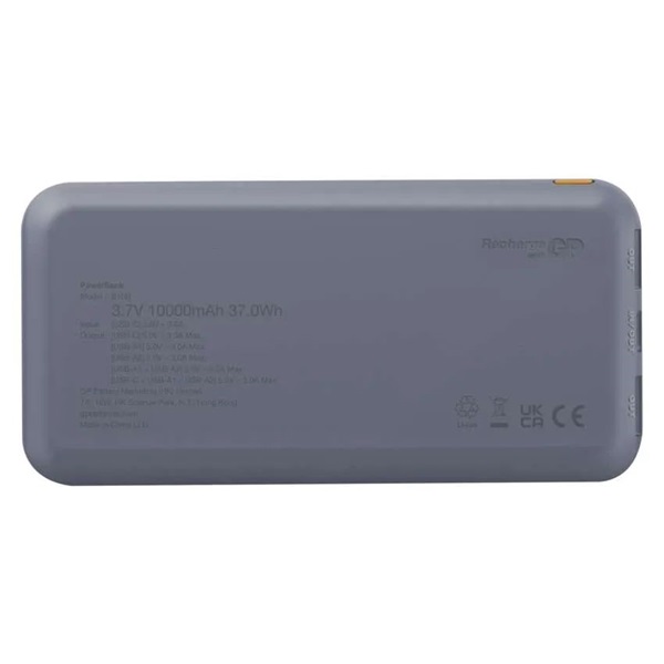 GP B+ Series, 10 000 mAh, 15 W, kék powerbank
