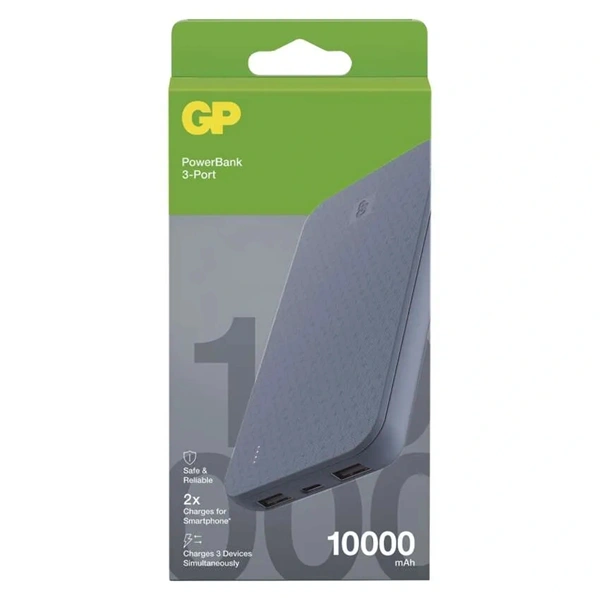 GP B+ Series, 10 000 mAh, 15 W, kék powerbank