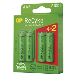 GP ReCyko AA/HR6/2100mAh/6db ceruza akkumulátor