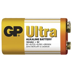 GP Ultra alkáli 9V (6LF22, 6LR61) 1db/zsugor