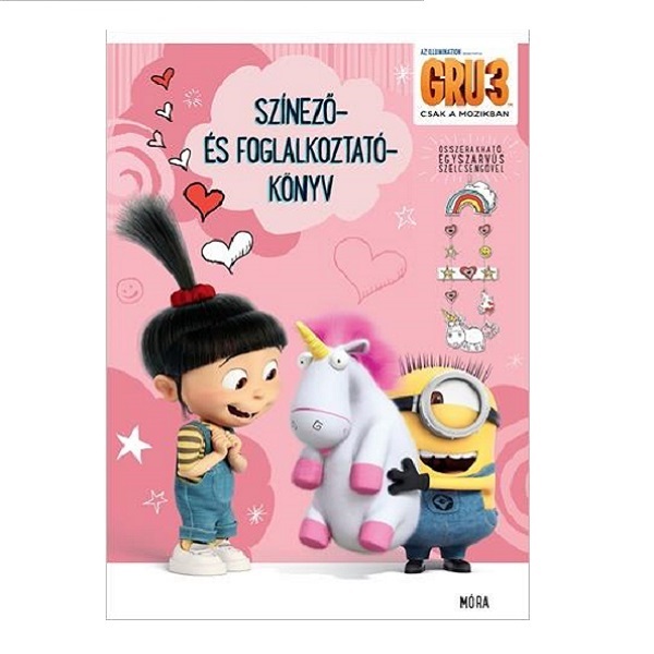 GRU3. Színező- és foglalkoztatókönyv - Összerakható egyszarvús szélcsengővel!