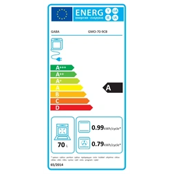 Gaba GMO-70-9CB fekete, beépíthető, sütőtér:70L, grill, légkeverés, sütő