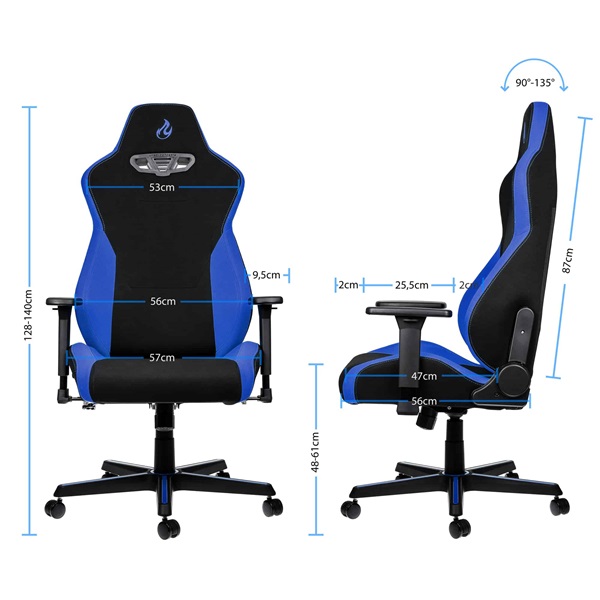 Gamer szék Nitro Concepts S300 Galactic Blue - Fekete/Kék