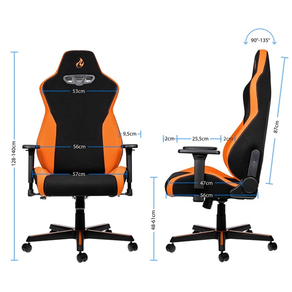 Gamer szék Nitro Concepts S300 Horizon Orange - Fekete/Narancs