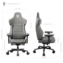 Gamer szék ThunderX3 CORE-Loft, szürke