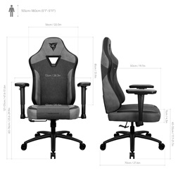 Gamer szék ThunderX3 ThunderX3 EAZE - Loft fekete