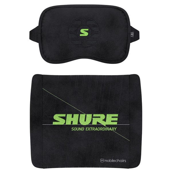 Gamer szék kiegészítő noblechairs Memóriahabos párnaszett Shure Edition Fekete
