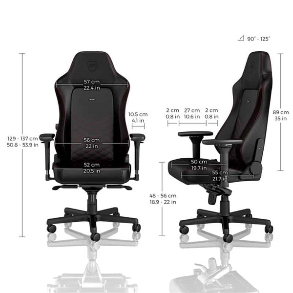 Gamer szék noblechairs HERO PU Bőr Fekete/Piros