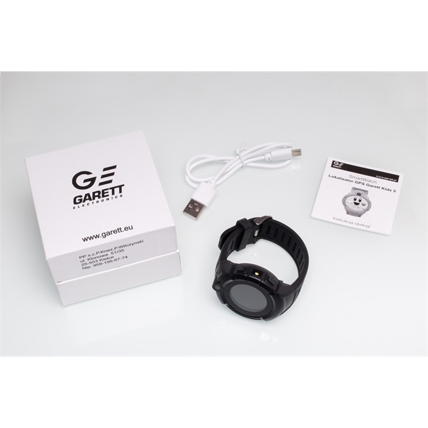 Garett Kids 5 fekete GPS-es okosóra
