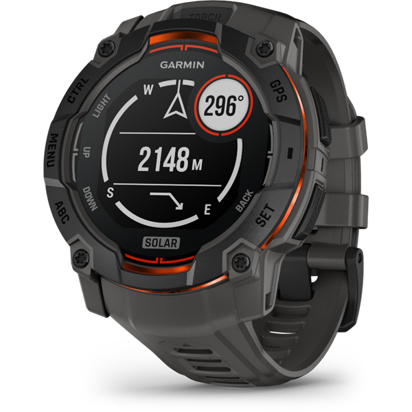 Garmin Instinct 3 50mm Solar fekete sötétszürke szíjjal okosóra