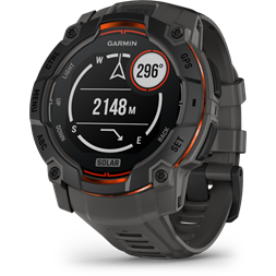 Garmin Instinct 3 50mm Solar fekete sötétszürke szíjjal okosóra