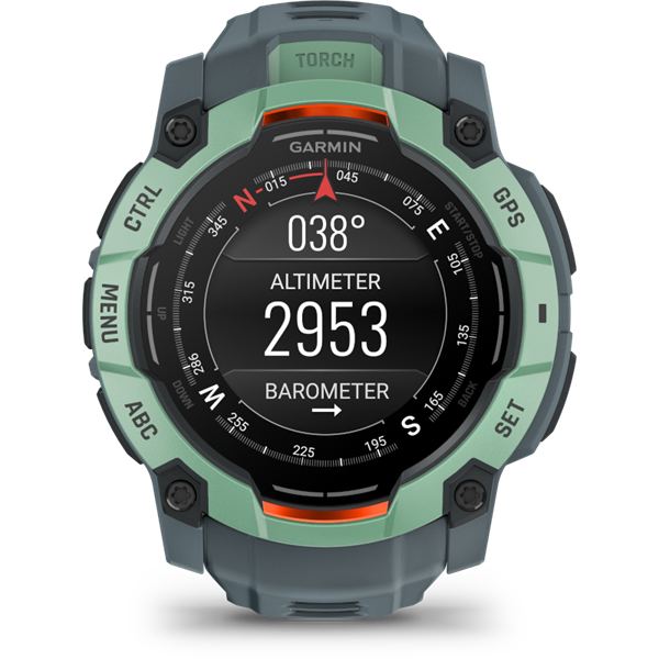 Garmin Instinct 3 50mm AMOLED fekete sötétszürke szíjjal okosóra