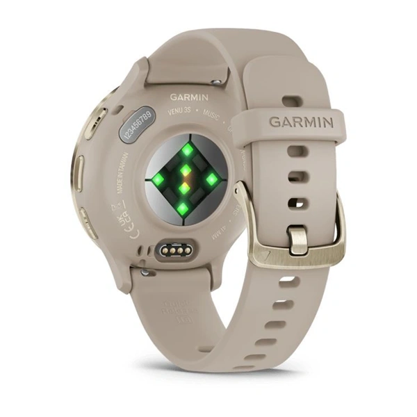Garmin Venu 3S francia szürke-krémarany, szilikon szíjjal okosóra (Újracsomagolt)