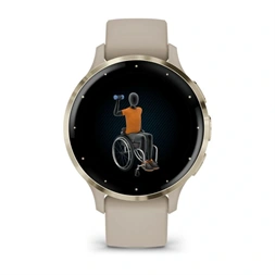 Garmin Venu 3S francia szürke-krémarany, szilikon szíjjal okosóra (Újracsomagolt)