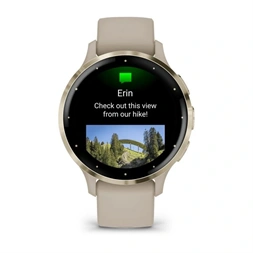 Garmin Venu 3S francia szürke-krémarany, szilikon szíjjal okosóra (Újracsomagolt)