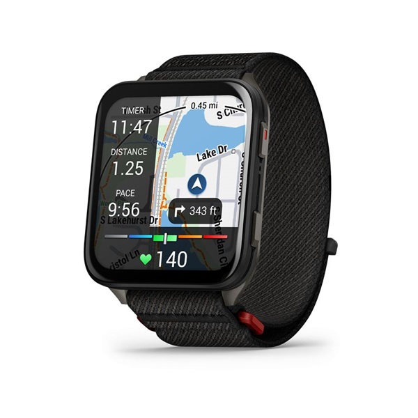 Garmin Venu X1 Titanium ComfortFit nylon szíjjal fekete okosóra