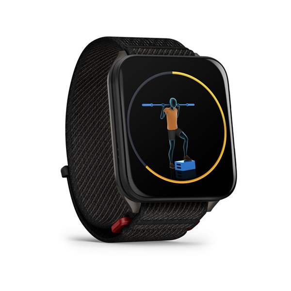 Garmin Venu X1 Titanium ComfortFit nylon szíjjal fekete okosóra