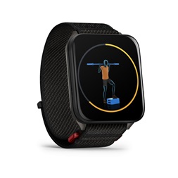 Garmin Venu X1 Titanium ComfortFit nylon szíjjal fekete okosóra