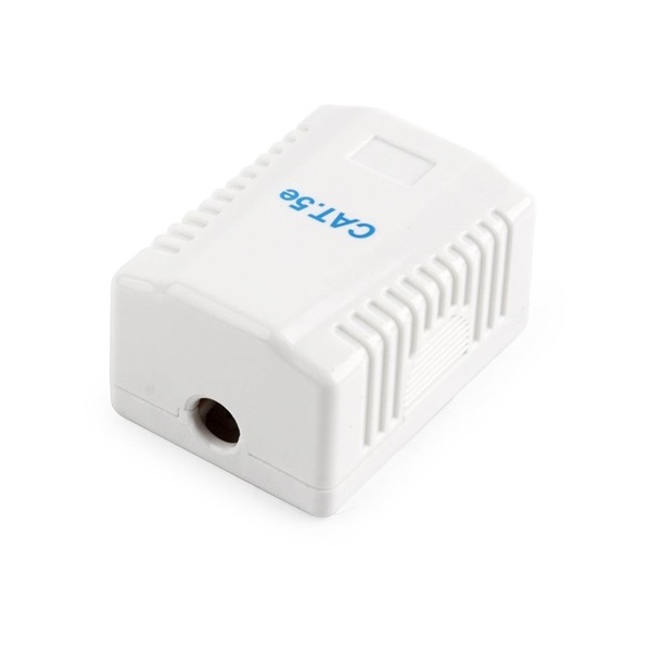 Gembird 1x RJ45 kat. 5e fali aljzat, komplett fehér