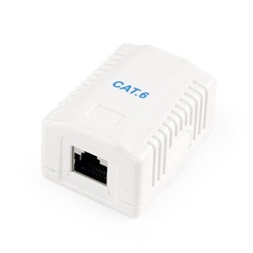 Gembird 1x RJ45 kat. 6 fali aljzat, komplett fehér