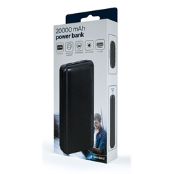 Gembird PB20-02 20000mAh fekete power bank