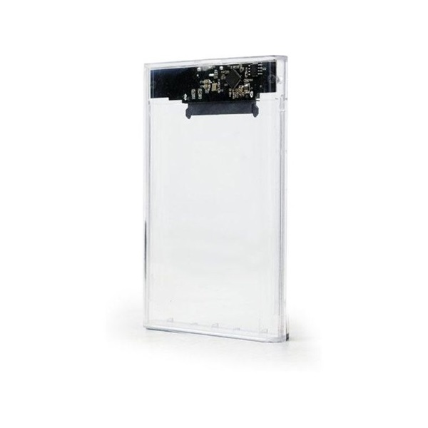 Gembird 2.5" SATA USB3.0 külső ház átlátszó