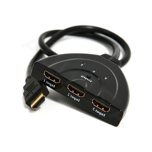 Gembird 3-portos video switch fekete