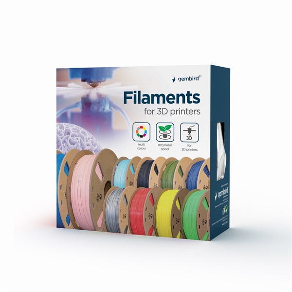 Gembird 3DP-PLA1.75-01-BK PLA 1.75mm 1kg fekete filament