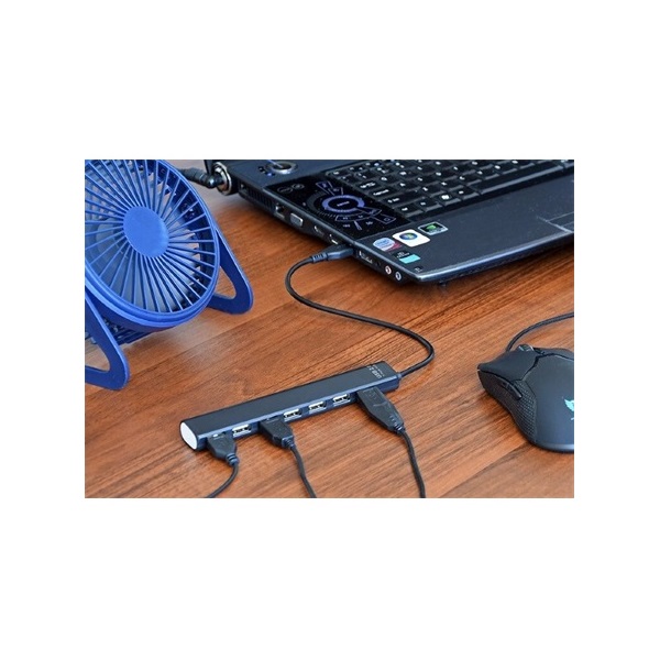 Gembird 7-portos USB2.0 hub fekete