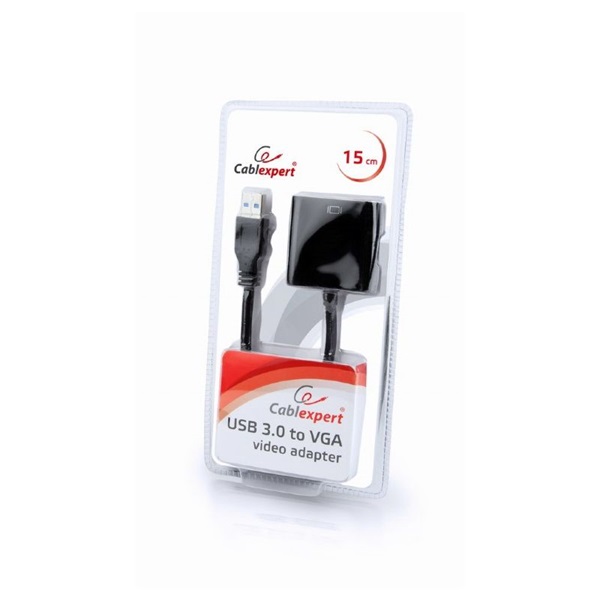 Gembird AB-U3M-VGAF-01 USB 3.0 - VGA fekete átalakító