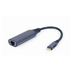 Gembird A-USB3C-LAN-01 Type C - Gigabit LAN szürke adapter