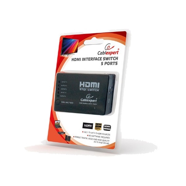 Gembird DSW-HDMI-53 5 portos HDMI switch