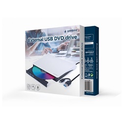 Gembird DVD-USB-03-BW fekete-fehér USB külső DVD író