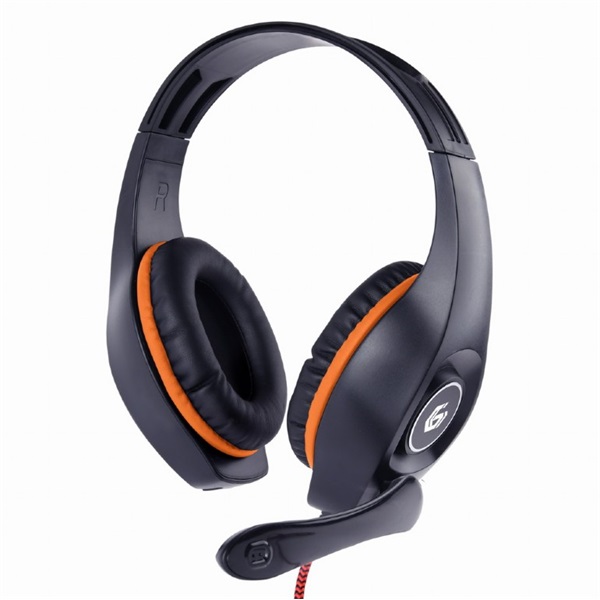 Gembird GHS-05-O gaming fejhallgató headset fekete-narancssárga
