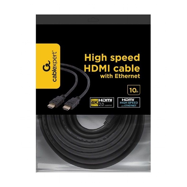 Gembird HDMI V2.0 apa-apa aranyozott csatlakozóval 10m, bulk csomagolás kábel