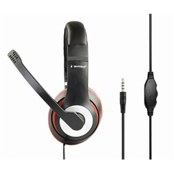 Gembird MHS-03-BKRD fekete-piros headset