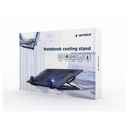 Gembird NBS-1F17T-01 állítható fekete notebook hűtő állvány